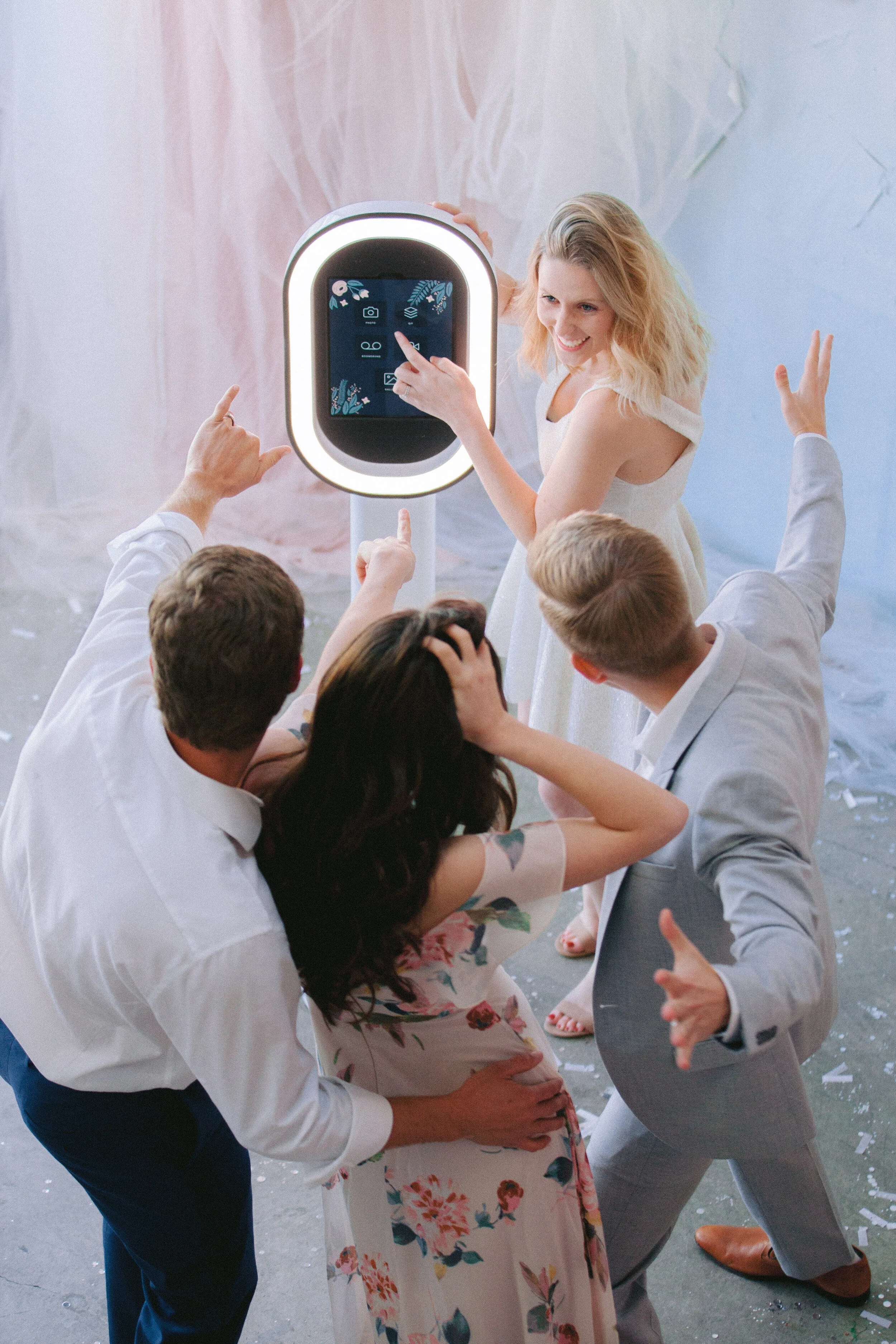 Bend Booth open-air photo booth rental set up at a Central Oregon event