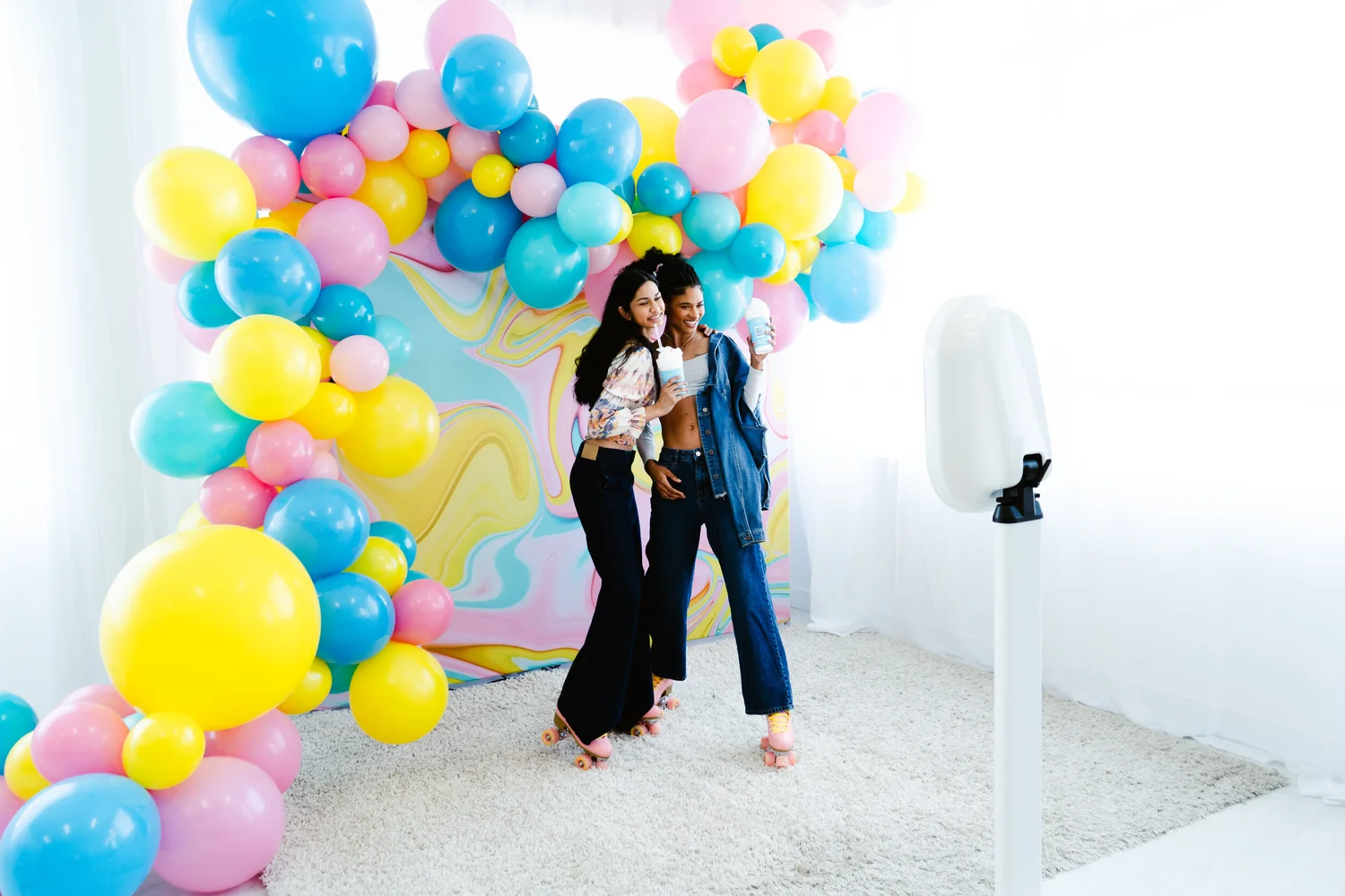 Open-air photo booth rental at an event in Redmond, Oregon